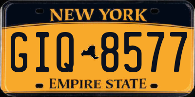 NY license plate GIQ8577
