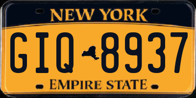 NY license plate GIQ8937