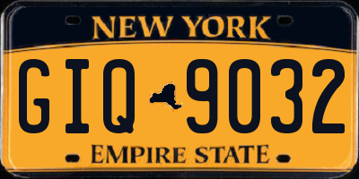 NY license plate GIQ9032