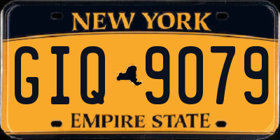 NY license plate GIQ9079