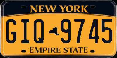 NY license plate GIQ9745