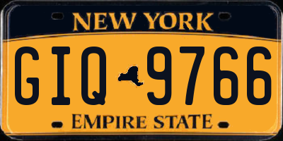 NY license plate GIQ9766