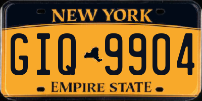 NY license plate GIQ9904