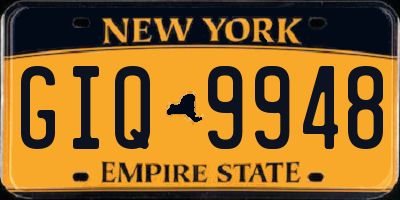 NY license plate GIQ9948
