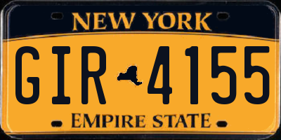 NY license plate GIR4155