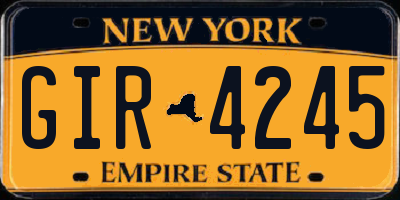 NY license plate GIR4245