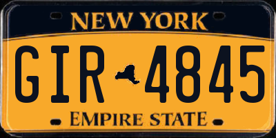 NY license plate GIR4845