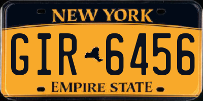 NY license plate GIR6456