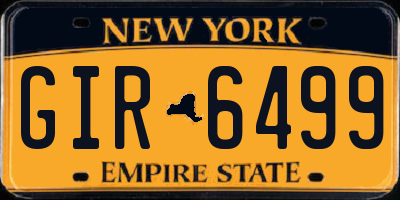 NY license plate GIR6499