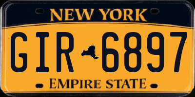 NY license plate GIR6897
