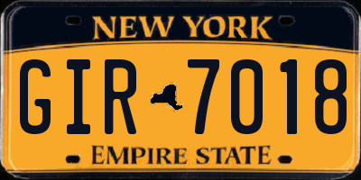 NY license plate GIR7018