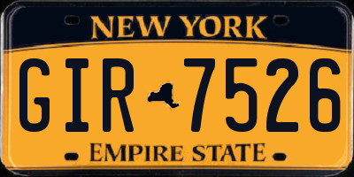 NY license plate GIR7526