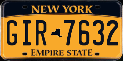 NY license plate GIR7632
