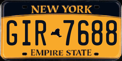 NY license plate GIR7688