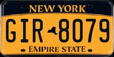 NY license plate GIR8079