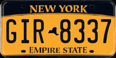 NY license plate GIR8337