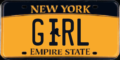 NY license plate GIRL