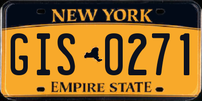 NY license plate GIS0271