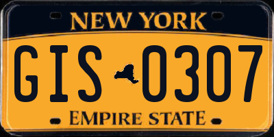 NY license plate GIS0307