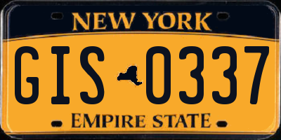 NY license plate GIS0337
