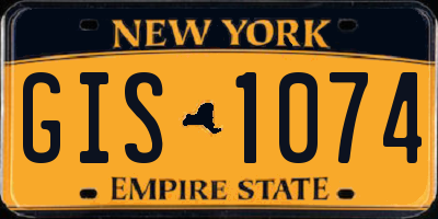 NY license plate GIS1074