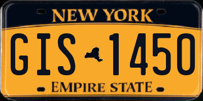 NY license plate GIS1450