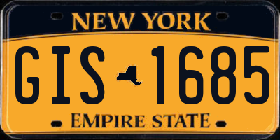 NY license plate GIS1685
