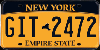NY license plate GIT2472
