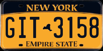NY license plate GIT3158