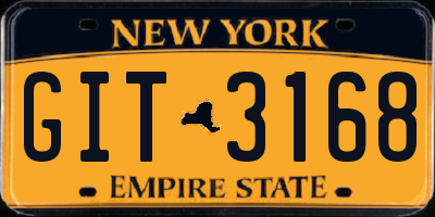 NY license plate GIT3168