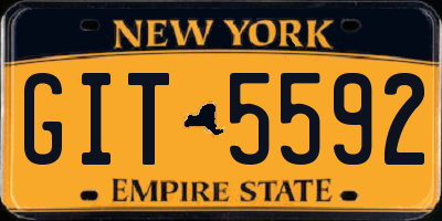 NY license plate GIT5592