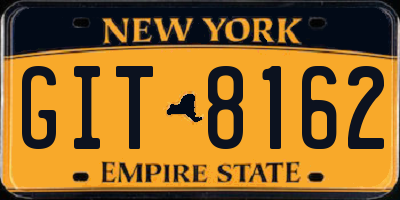 NY license plate GIT8162