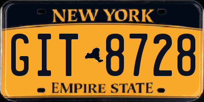 NY license plate GIT8728