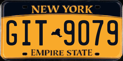 NY license plate GIT9079