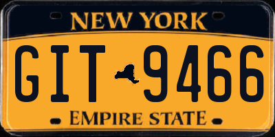 NY license plate GIT9466