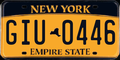 NY license plate GIU0446