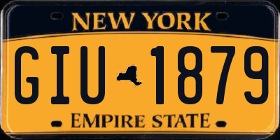 NY license plate GIU1879