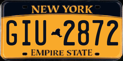NY license plate GIU2872