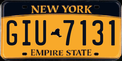 NY license plate GIU7131