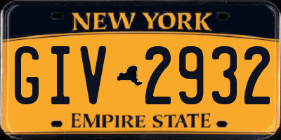 NY license plate GIV2932