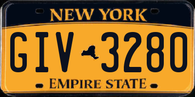 NY license plate GIV3280
