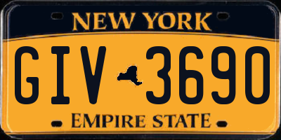 NY license plate GIV3690