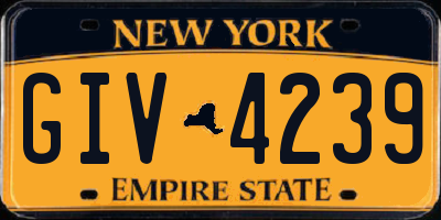 NY license plate GIV4239