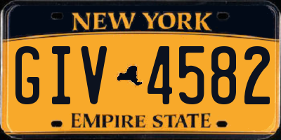 NY license plate GIV4582
