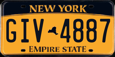 NY license plate GIV4887