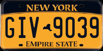 NY license plate GIV9039