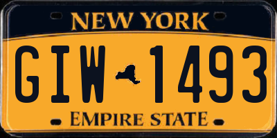 NY license plate GIW1493