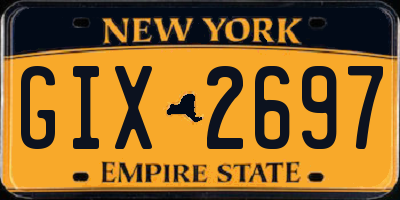 NY license plate GIX2697