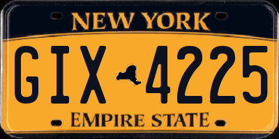 NY license plate GIX4225