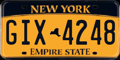 NY license plate GIX4248